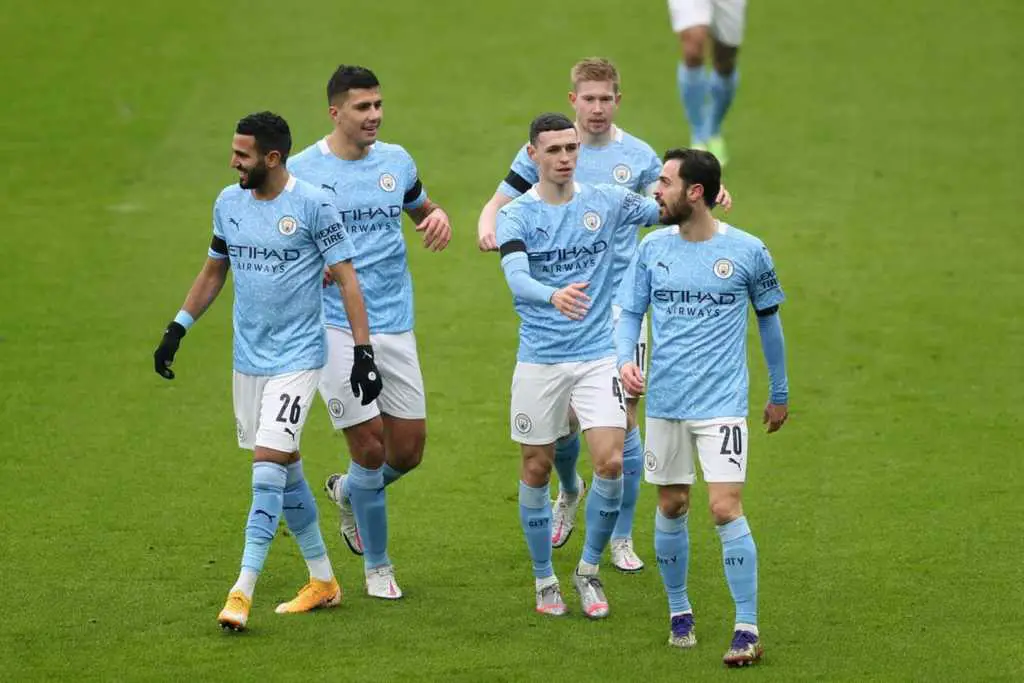 Manchester City goals celebration Against Birmingham